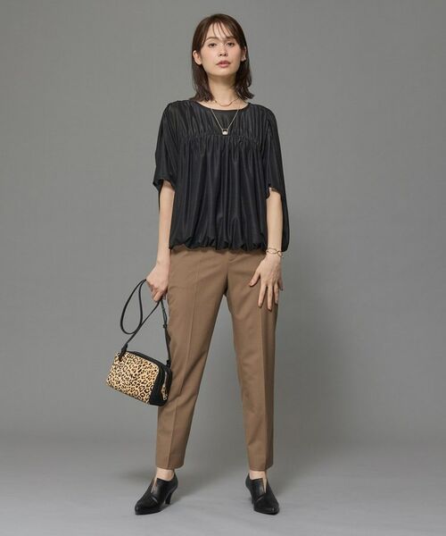 INDIVI / インディヴィ カットソー | 【洗える／体型カバー】シャーリングシアートップス | 詳細12