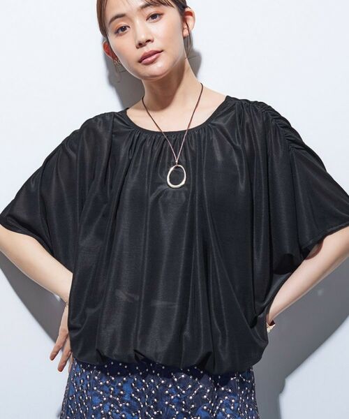 INDIVI / インディヴィ カットソー | 【洗える／体型カバー】シャーリングシアートップス | 詳細13