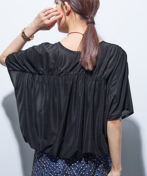 INDIVI / インディヴィ カットソー | 【洗える／体型カバー】シャーリングシアートップス | 詳細14