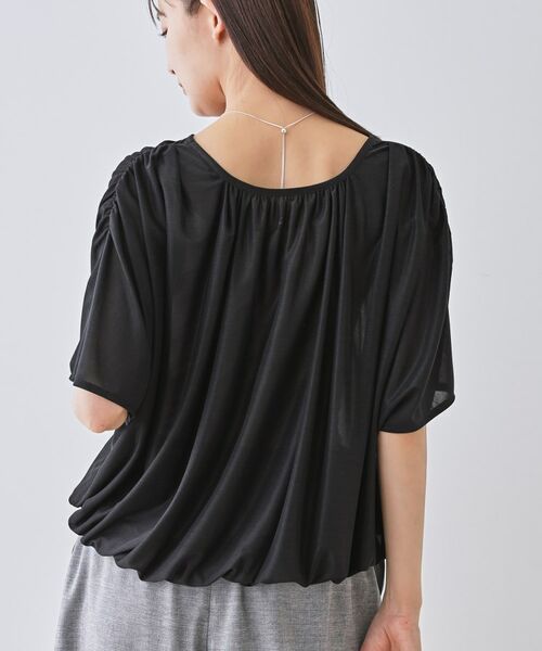 INDIVI / インディヴィ カットソー | 【洗える／体型カバー】シャーリングシアートップス | 詳細17