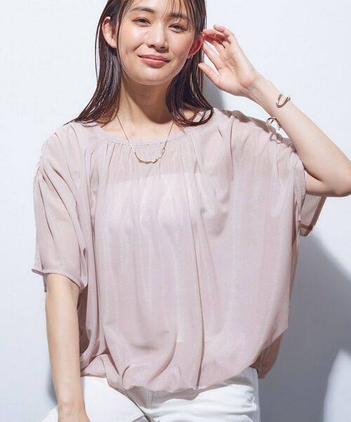 INDIVI / インディヴィ カットソー | 【洗える／体型カバー】シャーリングシアートップス | 詳細20