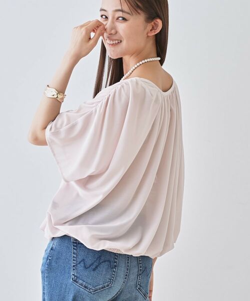 INDIVI / インディヴィ カットソー | 【洗える／体型カバー】シャーリングシアートップス | 詳細24