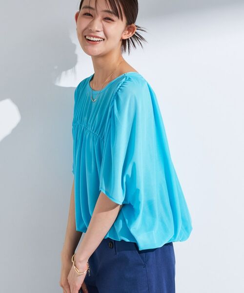 INDIVI / インディヴィ カットソー | 【洗える／体型カバー】シャーリングシアートップス | 詳細27