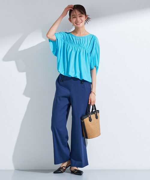 INDIVI / インディヴィ カットソー | 【洗える／体型カバー】シャーリングシアートップス | 詳細29