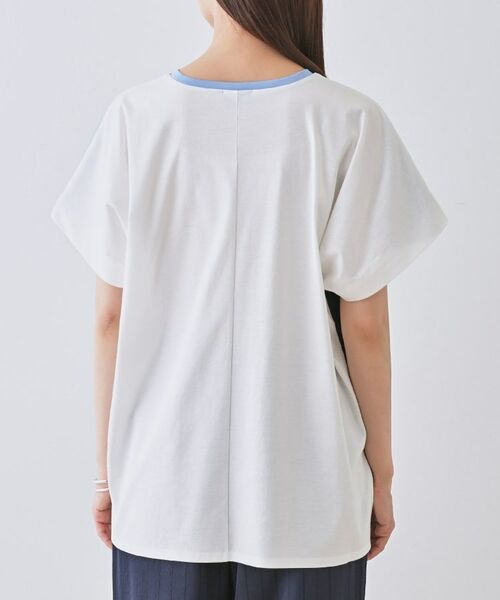 INDIVI / インディヴィ Tシャツ | 【洗える／汗ジミ防止】バイカラー＆アシメヘム Tシャツ | 詳細26