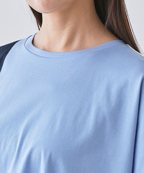 INDIVI / インディヴィ Tシャツ | 【洗える／汗ジミ防止】バイカラー＆アシメヘム Tシャツ | 詳細28