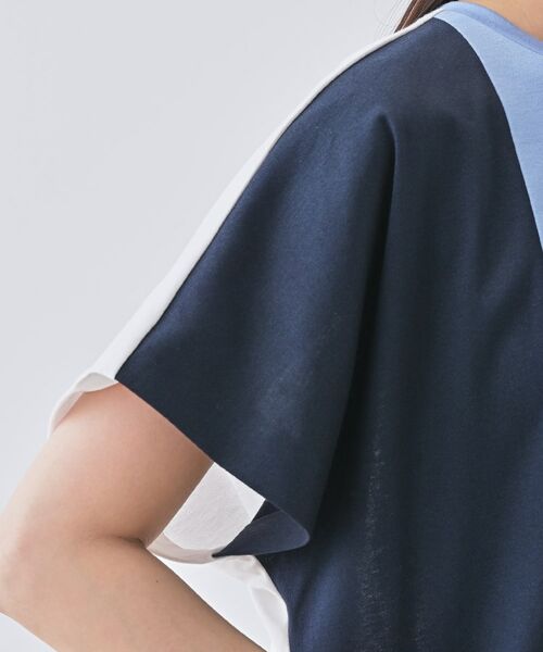 INDIVI / インディヴィ Tシャツ | 【洗える／汗ジミ防止】バイカラー＆アシメヘム Tシャツ | 詳細30