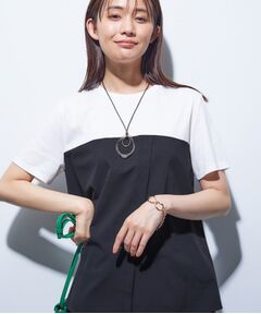 INDIVI / インディヴィ カットソー | 【洗える】ビスチェレイヤード風トップス