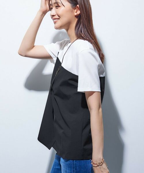INDIVI / インディヴィ カットソー | 【洗える】ビスチェレイヤード風トップス | 詳細15