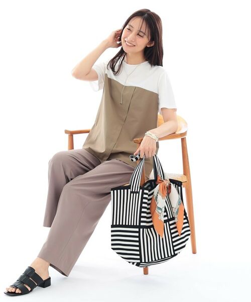 INDIVI / インディヴィ カットソー | 【洗える】ビスチェレイヤード風トップス | 詳細25