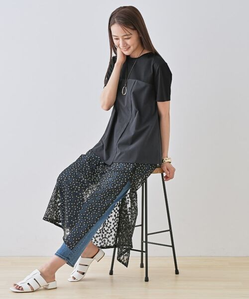 INDIVI / インディヴィ カットソー | 【洗える】ビスチェレイヤード風トップス | 詳細5