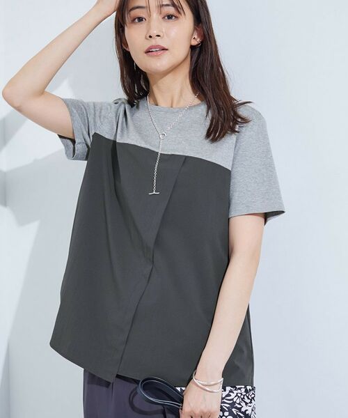 INDIVI / インディヴィ カットソー | 【洗える】ビスチェレイヤード風トップス | 詳細7