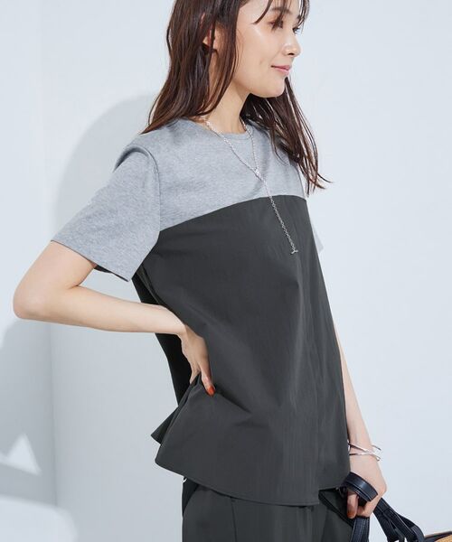 INDIVI / インディヴィ カットソー | 【洗える】ビスチェレイヤード風トップス | 詳細8