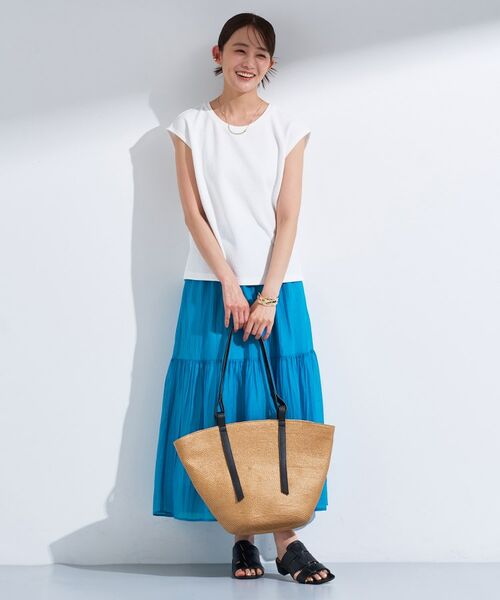 INDIVI / インディヴィ セットアップ | 【2点セット／着回し◎】ノースリーブ＆ティアードスカート カセット服 | 詳細17