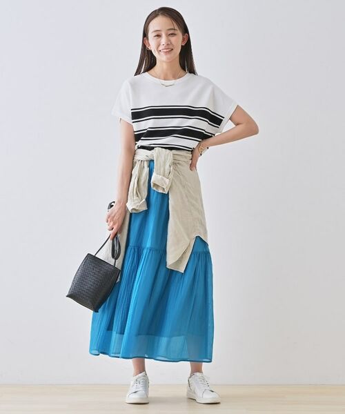 INDIVI / インディヴィ セットアップ | 【2点セット／着回し◎】ノースリーブ＆ティアードスカート カセット服 | 詳細19