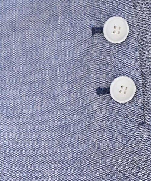 INDIVI / インディヴィ パンツ | 【デニムライク】マリンボタン リネン混ワイドパンツ | 詳細5