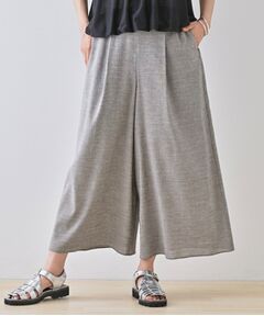 INDIVI / インディヴィ ショート・ハーフ・半端丈パンツ | 【洗える／清涼感◎】ワイドフレアパンツ／スカーチョ