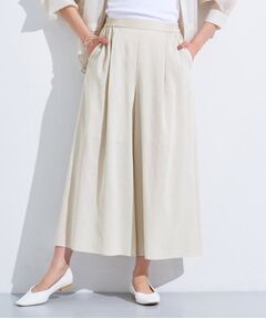 INDIVI / インディヴィ ショート・ハーフ・半端丈パンツ | 【洗える／清涼感◎】ワイドフレアパンツ／スカーチョ