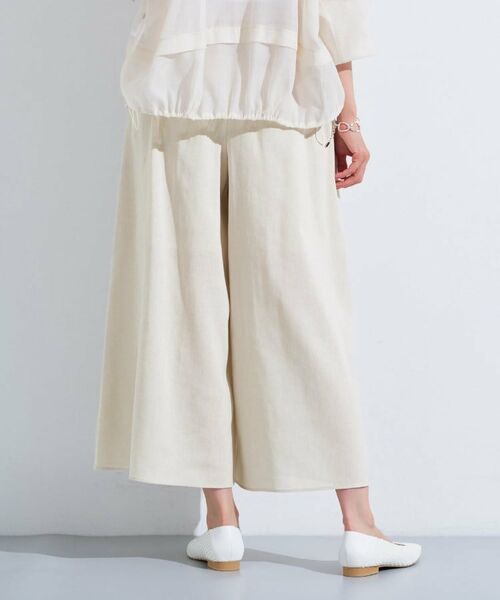 INDIVI / インディヴィ ショート・ハーフ・半端丈パンツ | 【洗える／清涼感◎】ワイドフレアパンツ／スカーチョ | 詳細11