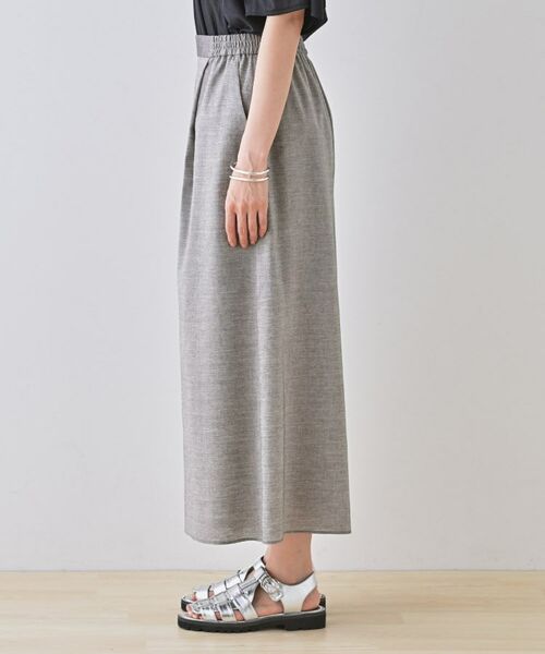 INDIVI / インディヴィ ショート・ハーフ・半端丈パンツ | 【洗える／清涼感◎】ワイドフレアパンツ／スカーチョ | 詳細15