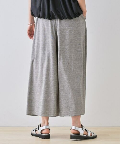INDIVI / インディヴィ ショート・ハーフ・半端丈パンツ | 【洗える／清涼感◎】ワイドフレアパンツ／スカーチョ | 詳細3