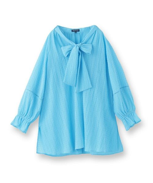 INDIVI / インディヴィ シャツ・ブラウス | 【洗える/シャーリング素材】ボリューム袖エアリーブラウス | 詳細1