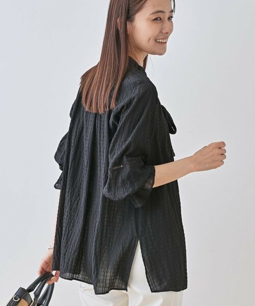 INDIVI / インディヴィ シャツ・ブラウス | 【洗える/シャーリング素材】ボリューム袖エアリーブラウス | 詳細20
