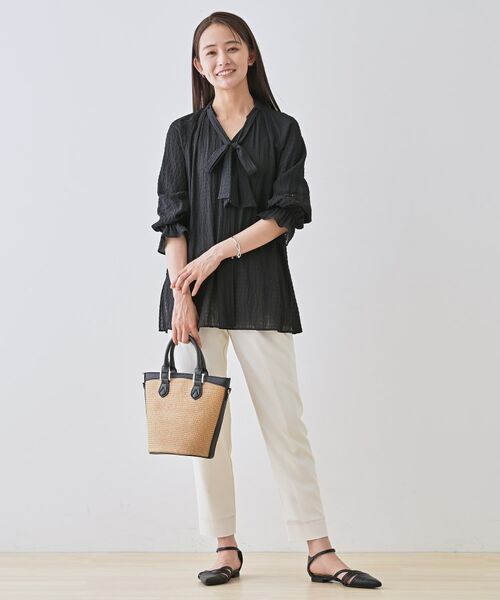 INDIVI / インディヴィ シャツ・ブラウス | 【洗える/シャーリング素材】ボリューム袖エアリーブラウス | 詳細21