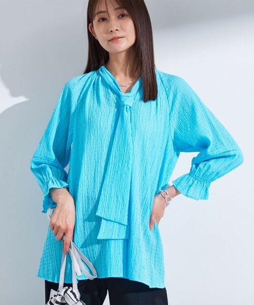 INDIVI / インディヴィ シャツ・ブラウス | 【洗える/シャーリング素材】ボリューム袖エアリーブラウス | 詳細23