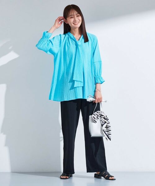 INDIVI / インディヴィ シャツ・ブラウス | 【洗える/シャーリング素材】ボリューム袖エアリーブラウス | 詳細26