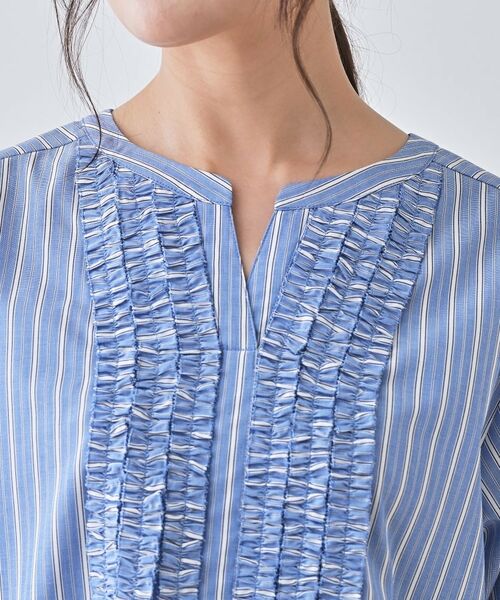 INDIVI / インディヴィ シャツ・ブラウス | 【洗える】胸元タックフリルブラウス | 詳細24