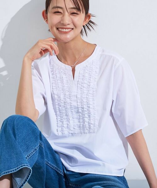 ブラウス シャツ タックワイドフレアシャツ レディース STYLEMIXER ブラウス シャツ タックワイドフレアシャツ