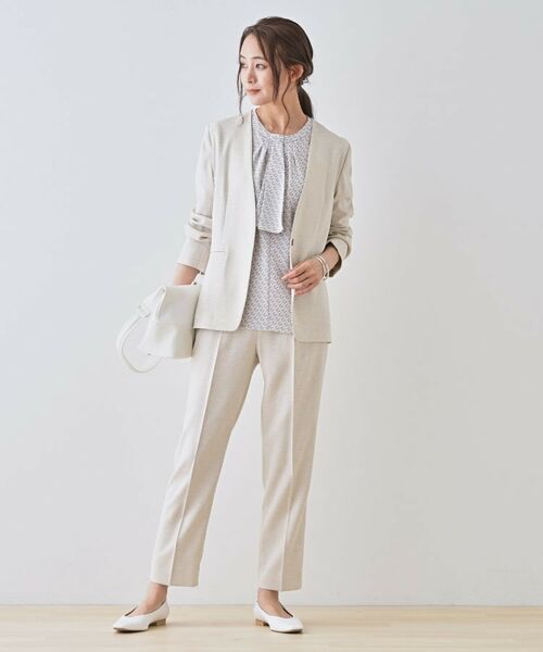 INDIVI / インディヴィ シャツ・ブラウス | 【洗える／UVケア】幾何学柄＆無地ボウタイブラウス | 詳細12