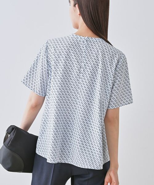 INDIVI / インディヴィ シャツ・ブラウス | 【洗える／UVケア】幾何学柄＆無地ボウタイブラウス | 詳細14