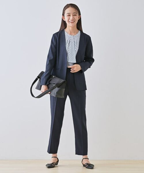 INDIVI / インディヴィ シャツ・ブラウス | 【洗える／UVケア】幾何学柄＆無地ボウタイブラウス | 詳細16