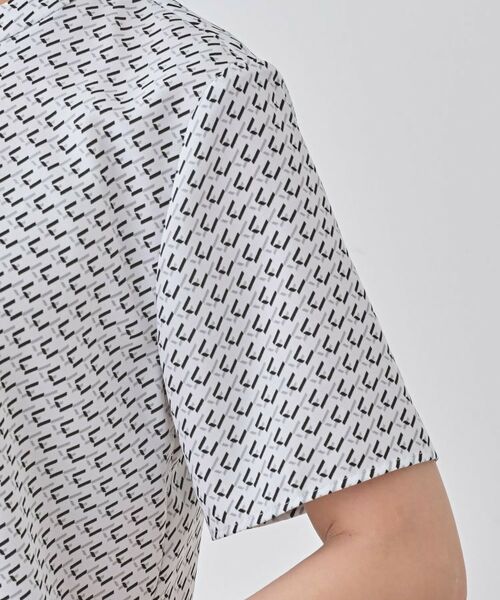 INDIVI / インディヴィ シャツ・ブラウス | 【洗える／UVケア】幾何学柄＆無地ボウタイブラウス | 詳細23