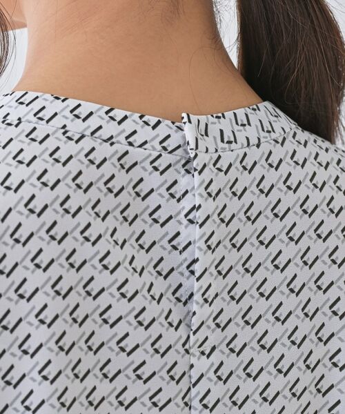 INDIVI / インディヴィ シャツ・ブラウス | 【洗える／UVケア】幾何学柄＆無地ボウタイブラウス | 詳細25
