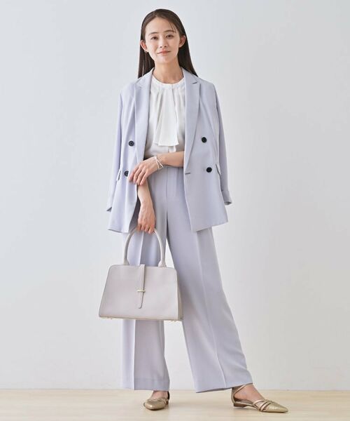 INDIVI / インディヴィ シャツ・ブラウス | 【洗える／UVケア】幾何学柄＆無地ボウタイブラウス | 詳細4