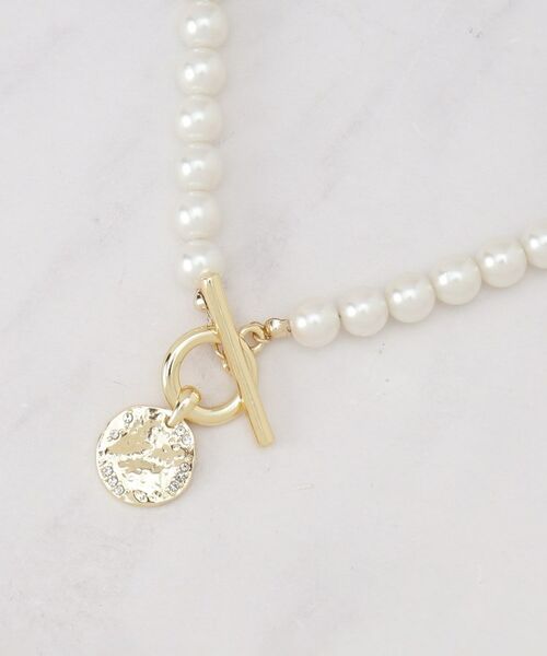 INDIVI / インディヴィ ネックレス・ペンダント・チョーカー | パール調コインショートネックレス | 詳細1