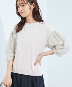 INDIVI / インディヴィ ニット・セーター | 【洗える】フリンジジャカードニット