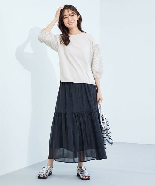 INDIVI / インディヴィ ニット・セーター | 【洗える】フリンジジャカードニット | 詳細12