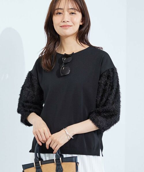 INDIVI / インディヴィ ニット・セーター | 【洗える】フリンジジャカードニット | 詳細6