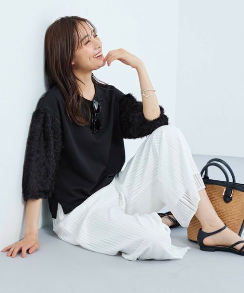 INDIVI / インディヴィ ニット・セーター | 【洗える】フリンジジャカードニット | 詳細7