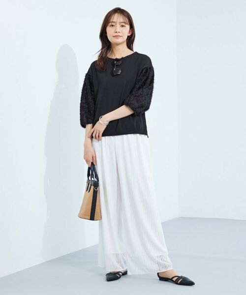 INDIVI / インディヴィ ニット・セーター | 【洗える】フリンジジャカードニット | 詳細8