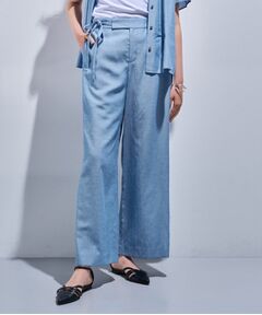 INDIVI / インディヴィ パンツ | 【日本製／SETUP可能】ソフトダンガリーワイドパンツ