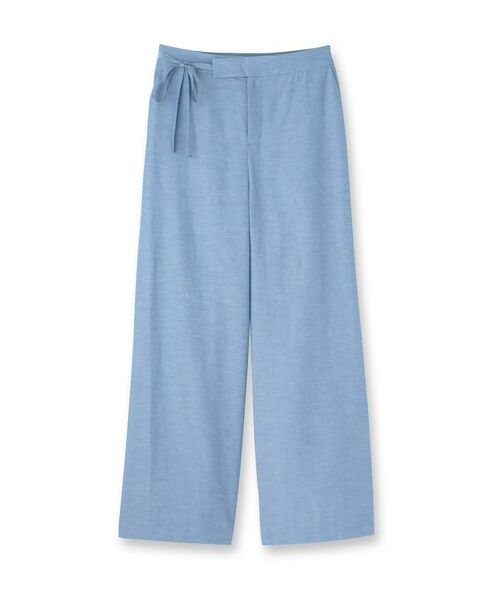 INDIVI / インディヴィ パンツ | 【日本製/SETUP可能】ソフトダンガリーワイドパンツ | 詳細1