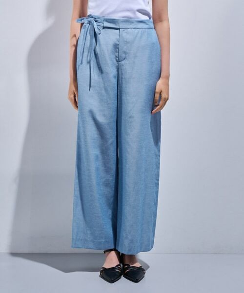 INDIVI / インディヴィ パンツ | 【日本製/SETUP可能】ソフトダンガリーワイドパンツ | 詳細10