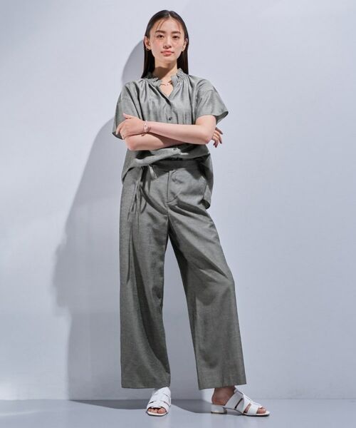 INDIVI / インディヴィ パンツ | 【日本製/SETUP可能】ソフトダンガリーワイドパンツ | 詳細4
