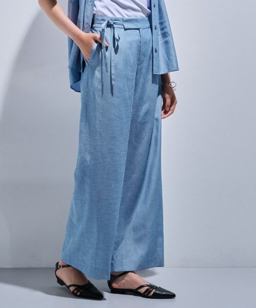 INDIVI / インディヴィ パンツ | 【日本製/SETUP可能】ソフトダンガリーワイドパンツ | 詳細6