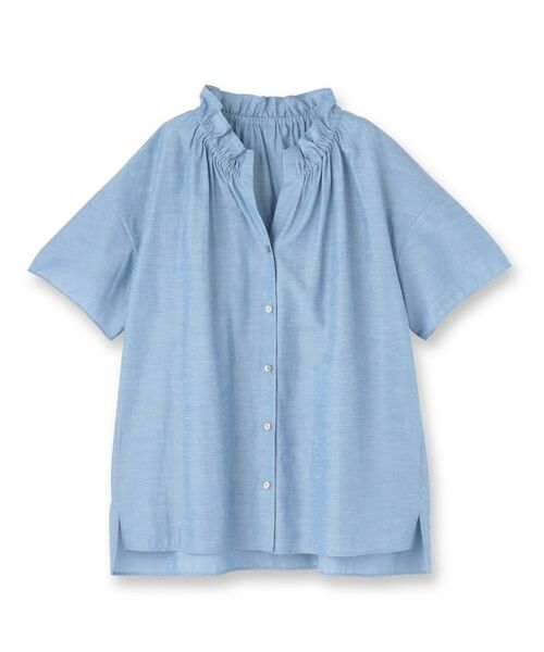 INDIVI / インディヴィ シャツ・ブラウス | 【日本製/SETUP可能】ソフトダンガリーブラウス | 詳細1